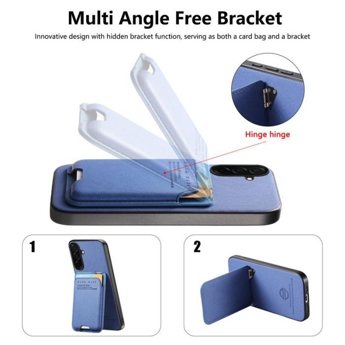 OEM - Mobilfodral för Samsung Galaxy S26 Plus Konstläder + PC + TPU - Blå