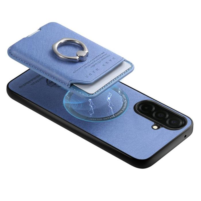 OEM - Mobilfodral för Samsung Galaxy S26 Plus Konstläder + PC + TPU - Blå