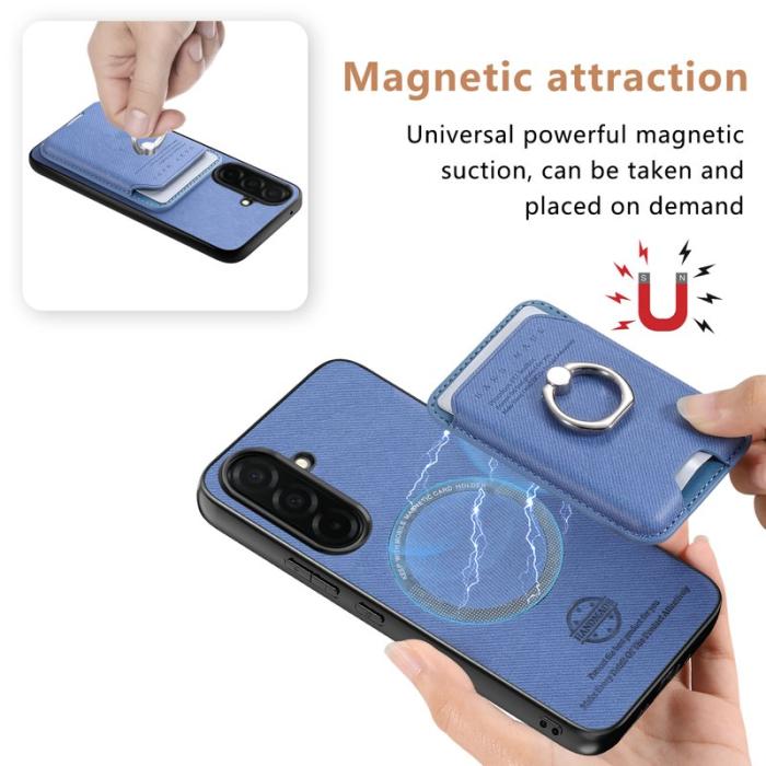 OEM - Mobilfodral för Samsung Galaxy S26 Plus Konstläder + PC + TPU - Blå