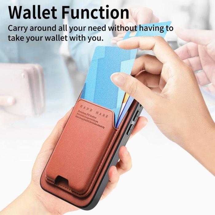 OEM - Mobilfodral för Samsung Galaxy S26 Plus Konstläder + PC + TPU - Brun