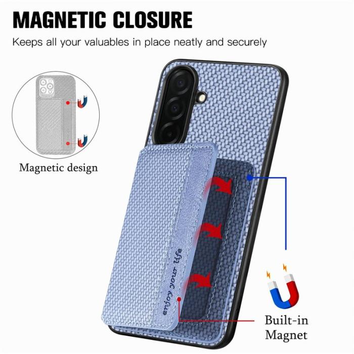 OEM - Mobilfodral för Samsung Galaxy S26 Plus Konstläder RFID - Blå