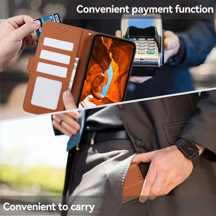 OEM - Mobilfodral för Samsung Galaxy S26 Plus Konstläder RFID - Brun