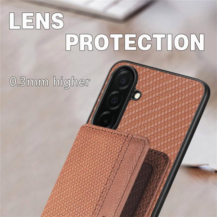 OEM - Mobilfodral för Samsung Galaxy S26 Plus Konstläder RFID - Brun