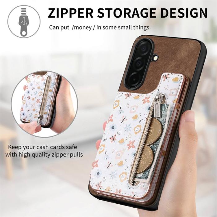 OEM - Mobilfodral för Samsung Galaxy S26 Plus Konstläder RFID - Brun