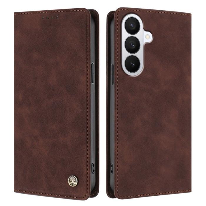 OEM - Plånboksfodral för Samsung Galaxy S26 Plus Konstläder RFID - Brun