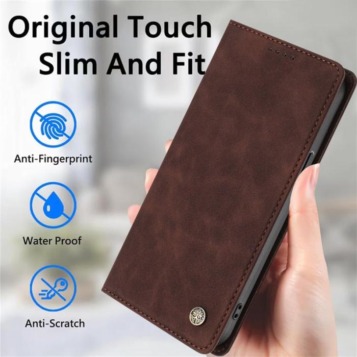 OEM - Plånboksfodral för Samsung Galaxy S26 Plus Konstläder RFID - Brun