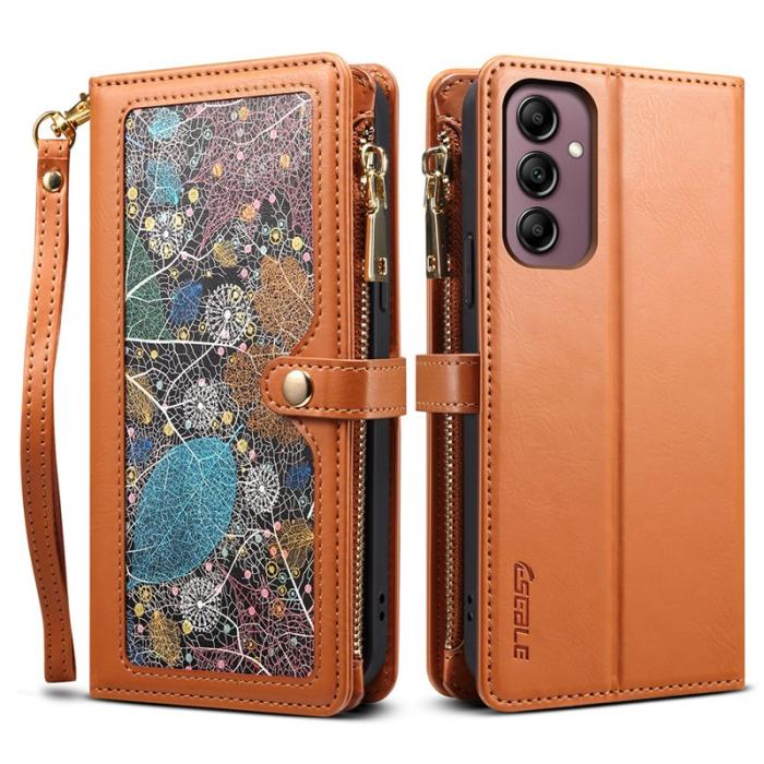 ESEBLE - ESEBLE Mobilfodral för Samsung Galaxy S26 Plus Konstläder RFID - Brun