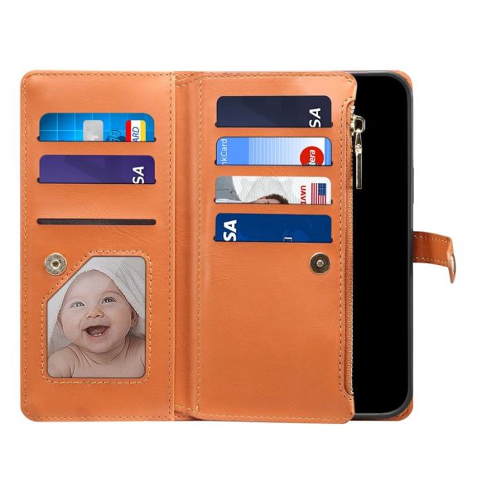 ESEBLE - ESEBLE Mobilfodral för Samsung Galaxy S26 Plus Konstläder RFID - Brun