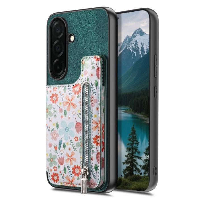 OEM - Mobilfodral för Samsung Galaxy S26 Plus Konstläder RFID - Grön