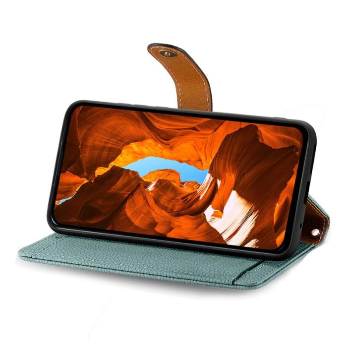 OEM - Plånboksfodral för Samsung Galaxy S26 Plus Konstläder RFID - Grön