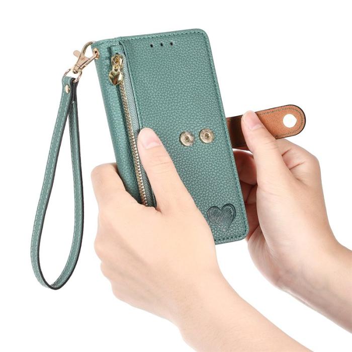 OEM - Plånboksfodral för Samsung Galaxy S26 Plus Konstläder RFID - Grön