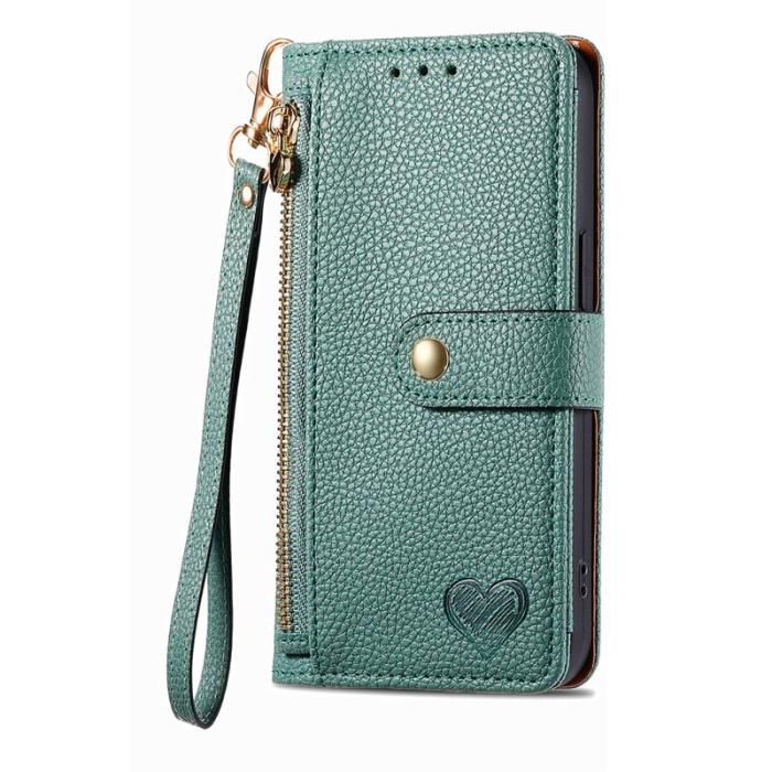 OEM - Plånboksfodral för Samsung Galaxy S26 Plus Konstläder RFID - Grön