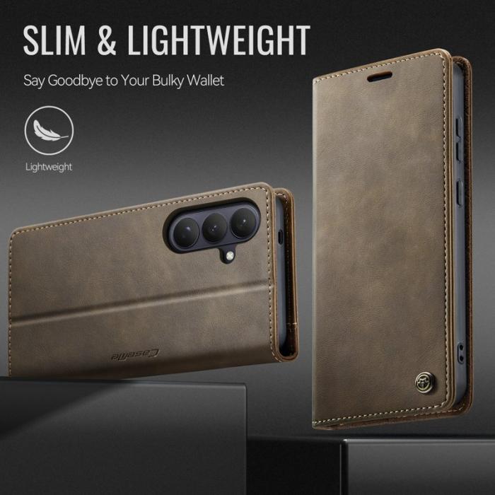 Caseme - CaseMe Plånboksfodral för Samsung Galaxy S26 Plus Konstläder RFID - Kaffe