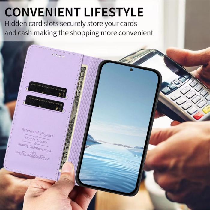 OEM - Plånboksfodral för Samsung Galaxy S26 Plus Konstläder RFID - Ljuslila