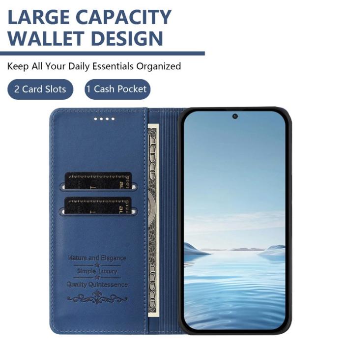 OEM - Plånboksfodral för Samsung Galaxy S26 Plus Konstläder RFID - Mörkblå