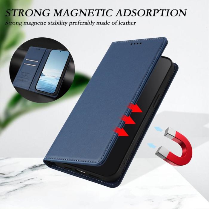 OEM - Plånboksfodral för Samsung Galaxy S26 Plus Konstläder RFID - Mörkblå