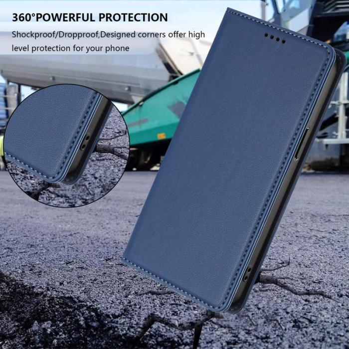 OEM - Plånboksfodral för Samsung Galaxy S26 Plus Konstläder RFID - Mörkblå