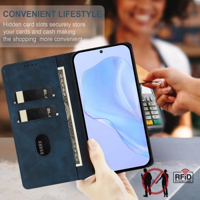 OEM - Plånboksfodral för Samsung Galaxy S26 Plus Konstläder RFID - Mörkblå