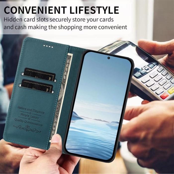 OEM - Plånboksfodral för Samsung Galaxy S26 Plus Konstläder RFID - Mörkgrön