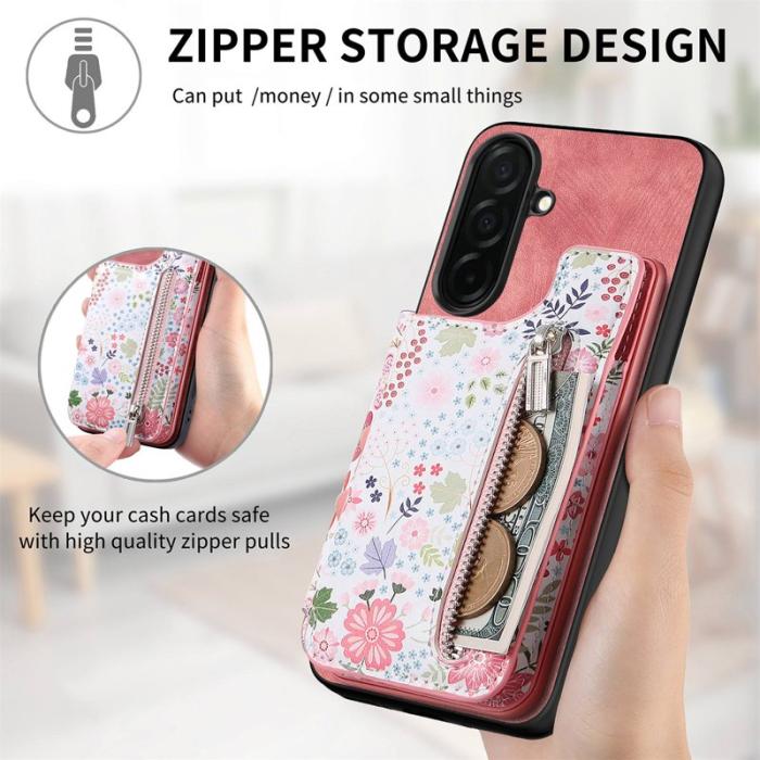 OEM - Mobilfodral för Samsung Galaxy S26 Plus Konstläder RFID - Rosa