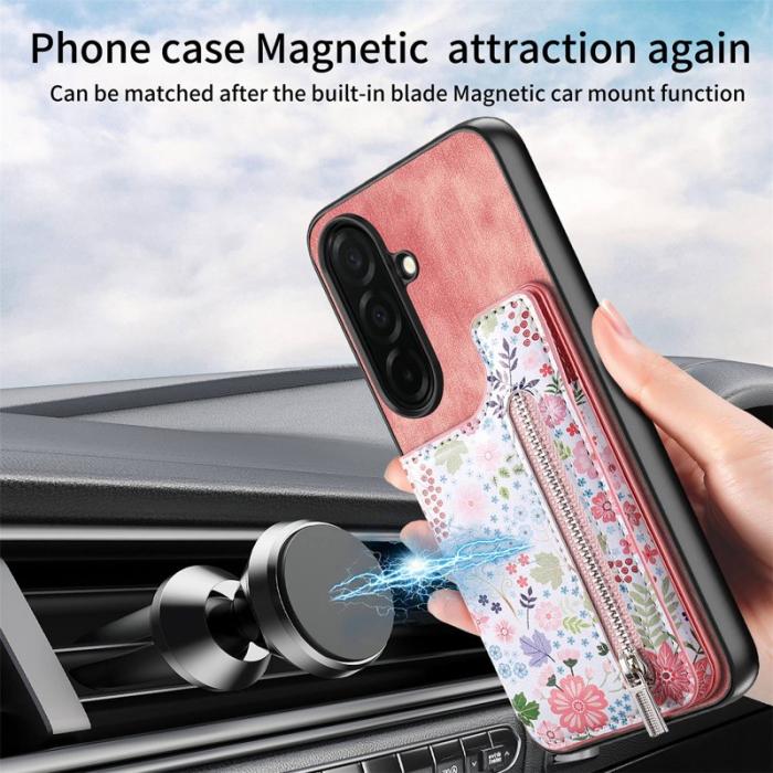 OEM - Mobilfodral för Samsung Galaxy S26 Plus Konstläder RFID - Rosa