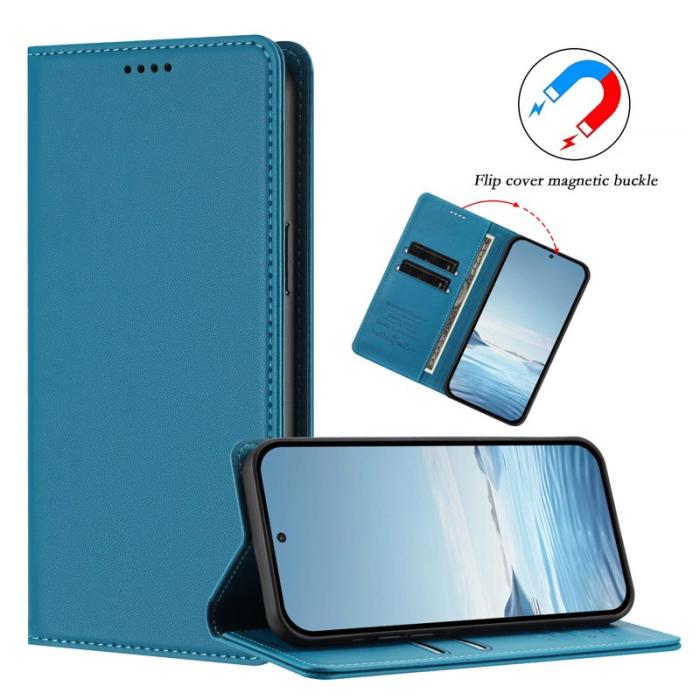 OEM - Plånboksfodral för Samsung Galaxy S26 Plus Konstläder RFID - Sjöblå