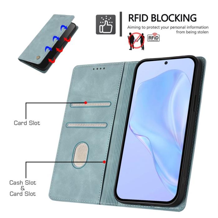 OEM - Plånboksfodral för Samsung Galaxy S26 Plus Konstläder RFID - Sjöblå