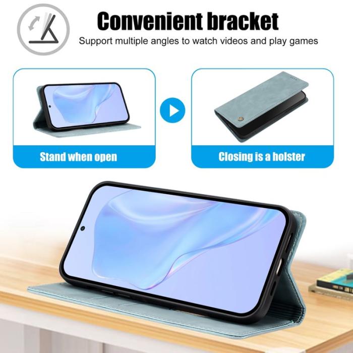 OEM - Plånboksfodral för Samsung Galaxy S26 Plus Konstläder RFID - Sjöblå