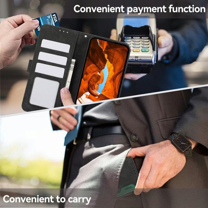 ABEEL - ABEEL Mobilfodral för Samsung Galaxy S26 Plus Konstläder RFID - Svart