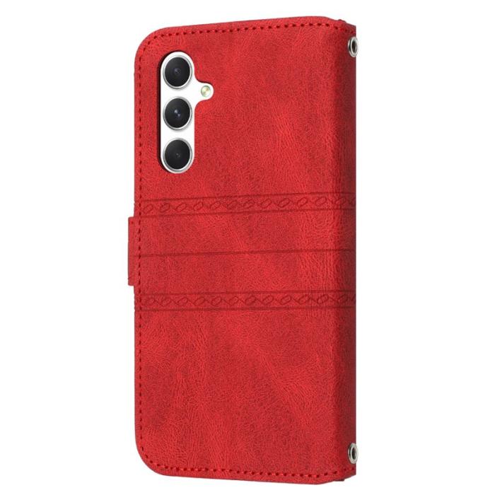 OEM - Plånboksfodral för Samsung Galaxy S26 Plus Konstläder - Röd