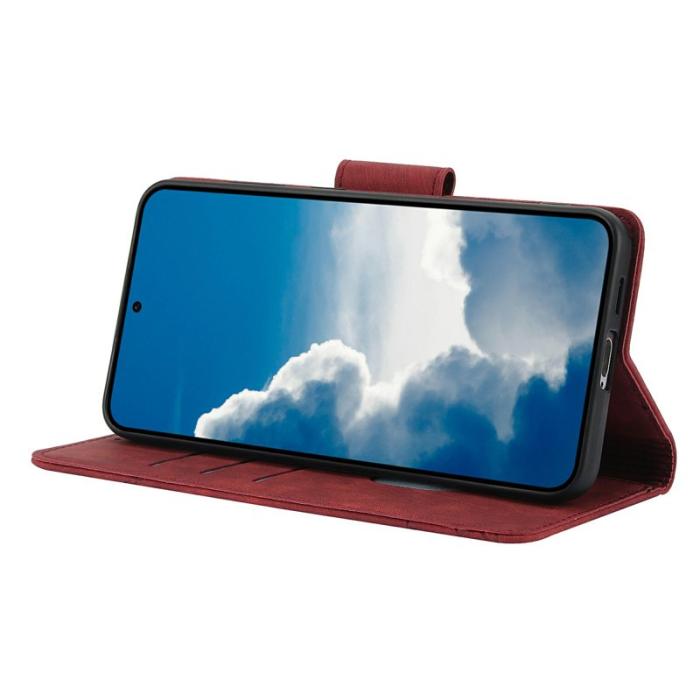 OEM - Plånboksfodral för Samsung Galaxy S26 Plus Konstläder - Röd