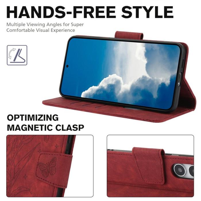 OEM - Plånboksfodral för Samsung Galaxy S26 Plus Konstläder - Röd