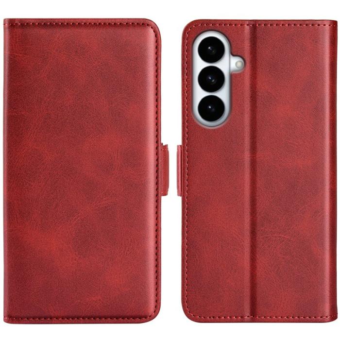 OEM - Plånboksfodral för Samsung Galaxy S26 Plus Konstläder - Röd