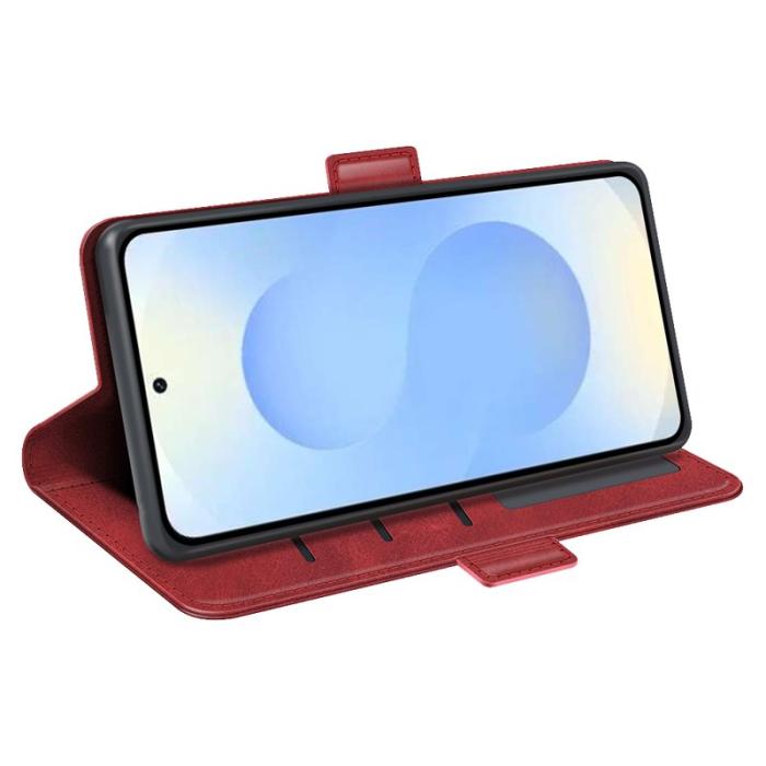 OEM - Plånboksfodral för Samsung Galaxy S26 Plus Konstläder - Röd