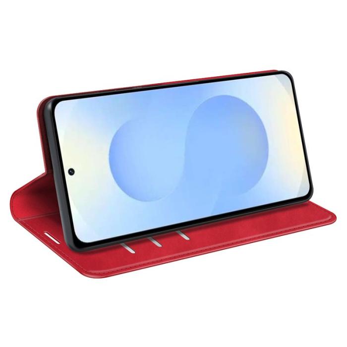 OEM - Plånboksfodral för Samsung Galaxy S26 Plus Konstläder - Röd