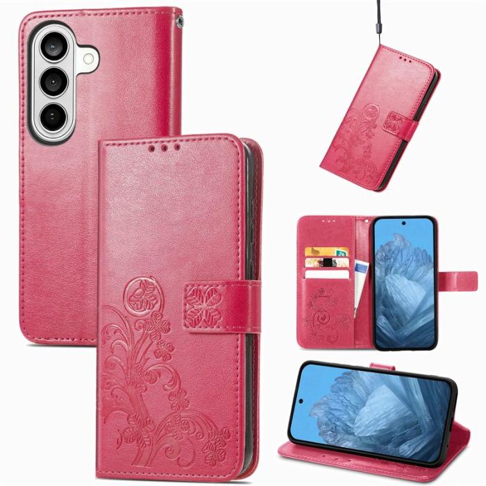 OEM - Plånboksfodral för Samsung Galaxy S26 Plus Konstläder - Rosa