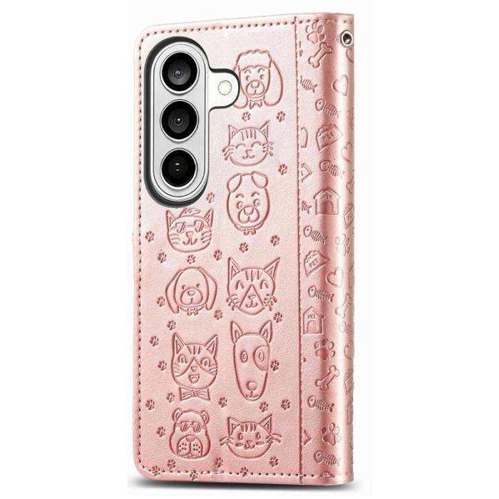 OEM - Plånboksfodral för Samsung Galaxy S26 Plus Konstläder - Roséguld