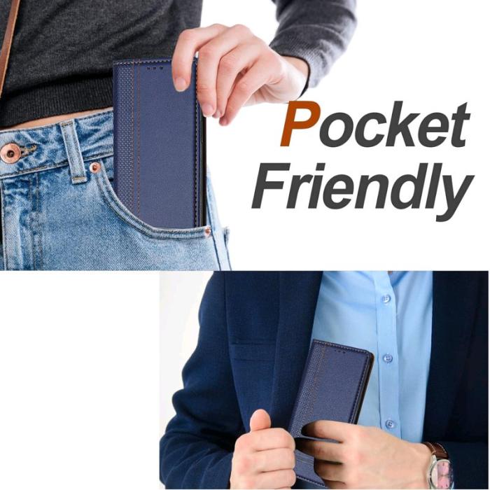 OEM - Mobilfodral för Samsung Galaxy S26 Plus Konstläder Ställ - Blå