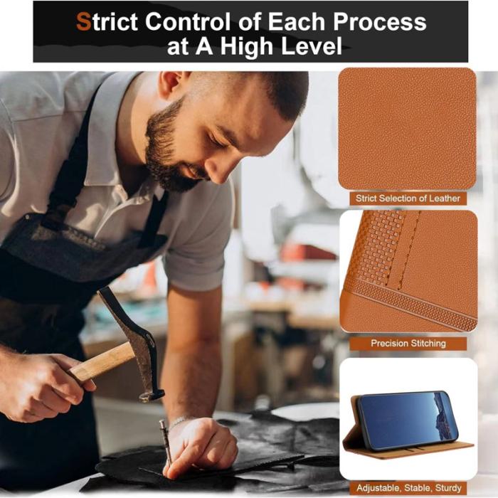 OEM - Mobilfodral för Samsung Galaxy S26 Plus Konstläder Ställ - Brun