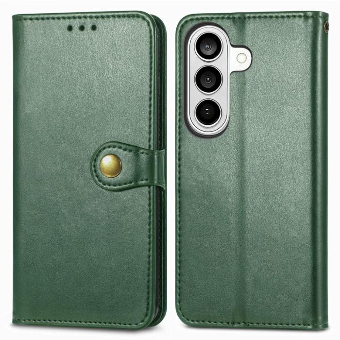 OEM - Plånboksfodral för Samsung Galaxy S26 Plus Konstläder Ställ - Grön