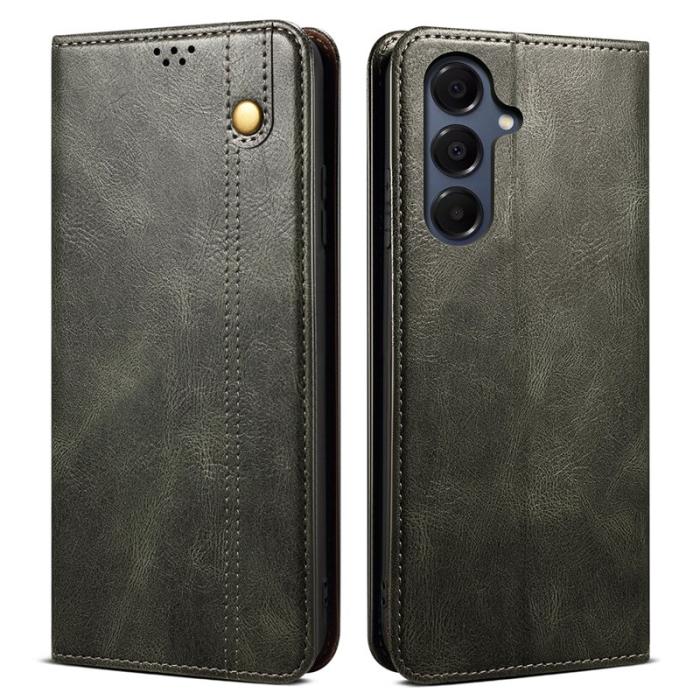 OEM - Plånboksfodral för Samsung Galaxy S26 Plus Konstläder Ställ - Grön