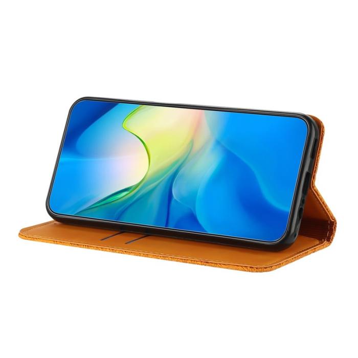 OEM - Plånboksfodral för Samsung Galaxy S26 Plus Konstläder Ställ - Gul