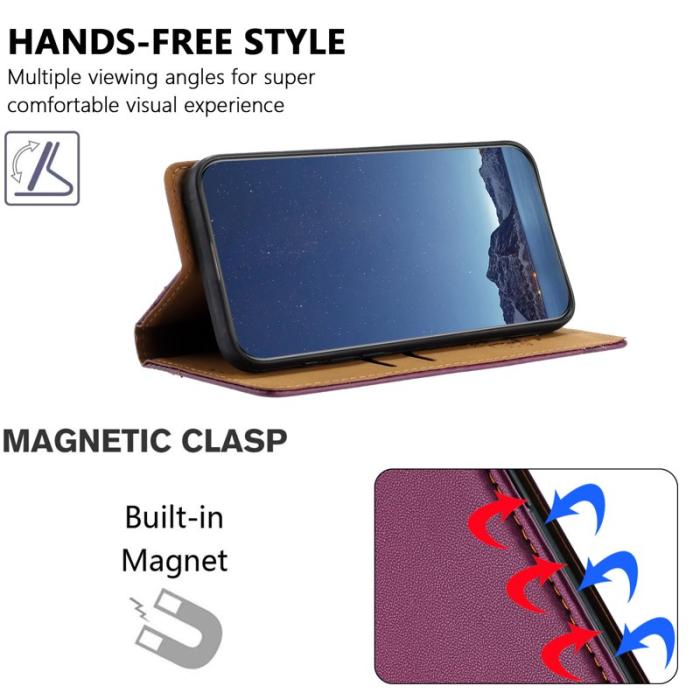 OEM - Mobilfodral för Samsung Galaxy S26 Plus Konstläder Ställ - Lila