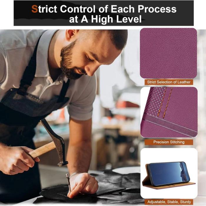 OEM - Mobilfodral för Samsung Galaxy S26 Plus Konstläder Ställ - Lila