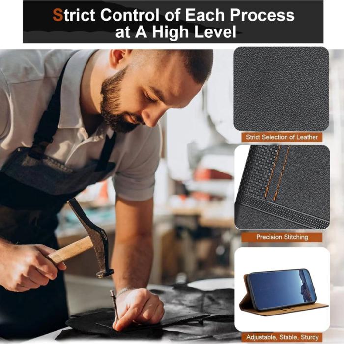 OEM - Mobilfodral för Samsung Galaxy S26 Plus Konstläder Ställ - Svart