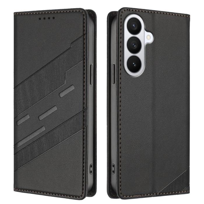 OEM - Plånboksfodral för Samsung Galaxy S26 Plus Konstläder Ställ - Svart