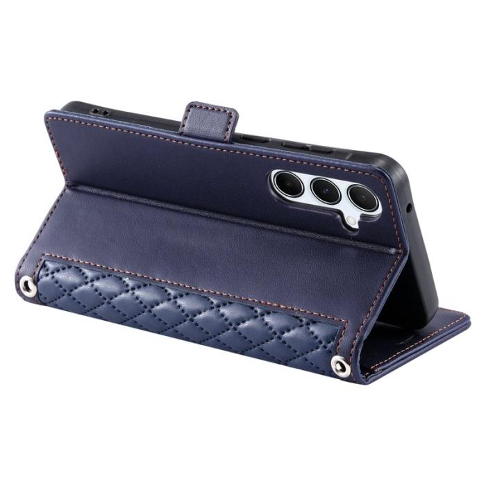 OEM - Plånboksfodral för Samsung Galaxy S26 Plus Konstläder Stativ - Blå