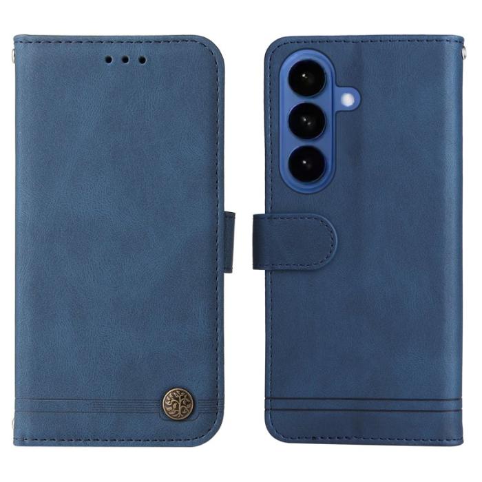 OEM - Plånboksfodral för Samsung Galaxy S26 Plus Konstläder Stativ - Blå