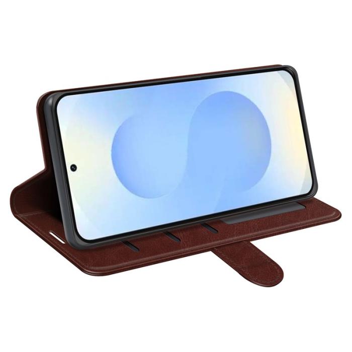 OEM - Mobilfodral för Samsung Galaxy S26 Plus Konstläder Stativ - Brun