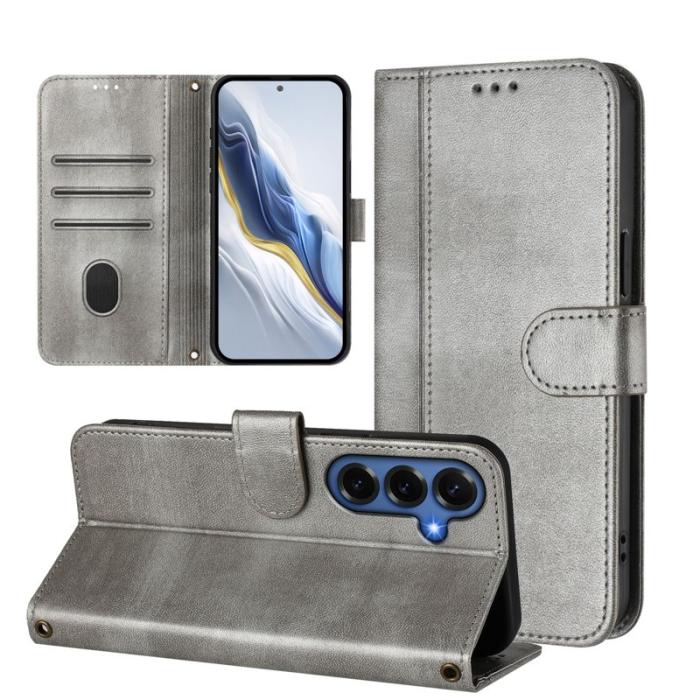 OEM - Plånboksfodral för Samsung Galaxy S26 Plus Konstläder Stativ - Grå